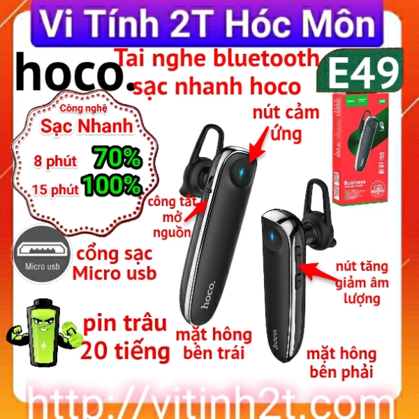 Bluetooth best sale hoco e49